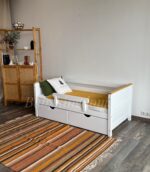 Кровать "Афина"Элис 6 из березы  80/160, 80/180, 90/200(С ЯЩИКАМИ, С Бортиком )