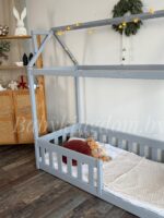 Односпальная напольная  кровать "Грейси домик "(серый) — изображение 6