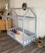 Односпальная напольная  кровать "Грейси домик "(серый) — изображение 7