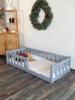 Односпальная напольная  кровать "Грейси "(серый)