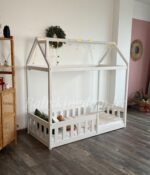 Односпальная напольная  кровать "Грейси домик "(белый) — изображение 4