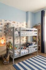 Двухъярусная кровать "Марта 2в1" из массива сосны 80x180, 90Х200 (без ящиков)серый цвет — изображение 2