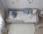 Односпальная кровать «Гретта»(серый) из массива сосны 70x140, 80Х160, 80x180, 90x200 (без ящиков) — изображение 5