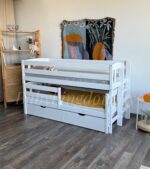 Двухъярусная кровать "Энни 2в1 "  с ящиками (массив сосны)
