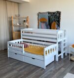Двухъярусная кровать "Энни 2в1 "  с ящиками (массив сосны) — изображение 4