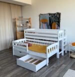 Двухъярусная кровать "Энни 2в1 "  с ящиками (массив сосны) — изображение 7