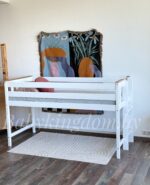 Кровать чердак "Лина" из массива сосны (комби цвет) — изображение 6