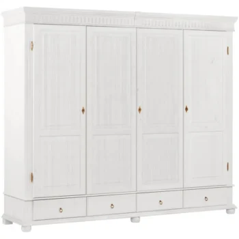 Шкаф Хельсинки 4GTM из массива сосны белый